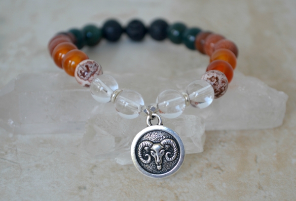 Single Zodiac Sign Aries Diffuser Bracelet by AromaWell